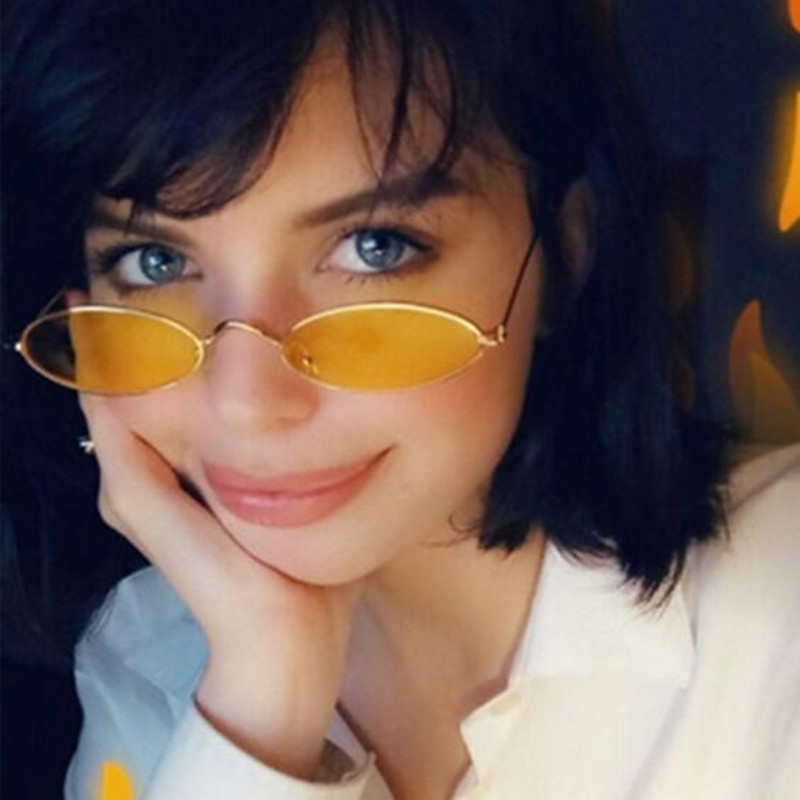 

2020 New Brand Designer Vintage Oval Sunglasses Women Men Retro Clear Lens Eyewear Small Sun Glasses For Female UV400