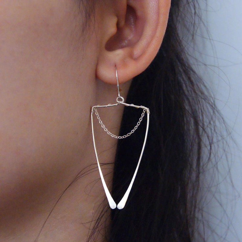 

100% 925 Silver Piercing Earrings Vintage Jewelry Gold Filled Jewelry Punk Oorbellen Minimalist Boho Earrings For Women
