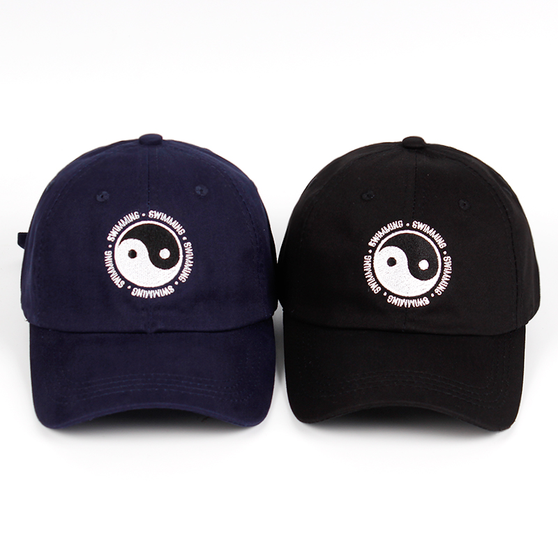 

Mac Miller Dad Hat 100% Cotton Swimming Yin and Yang Gossip Embroidered Hat Snapback Baseball Cap For Men And Women Dropship, Black