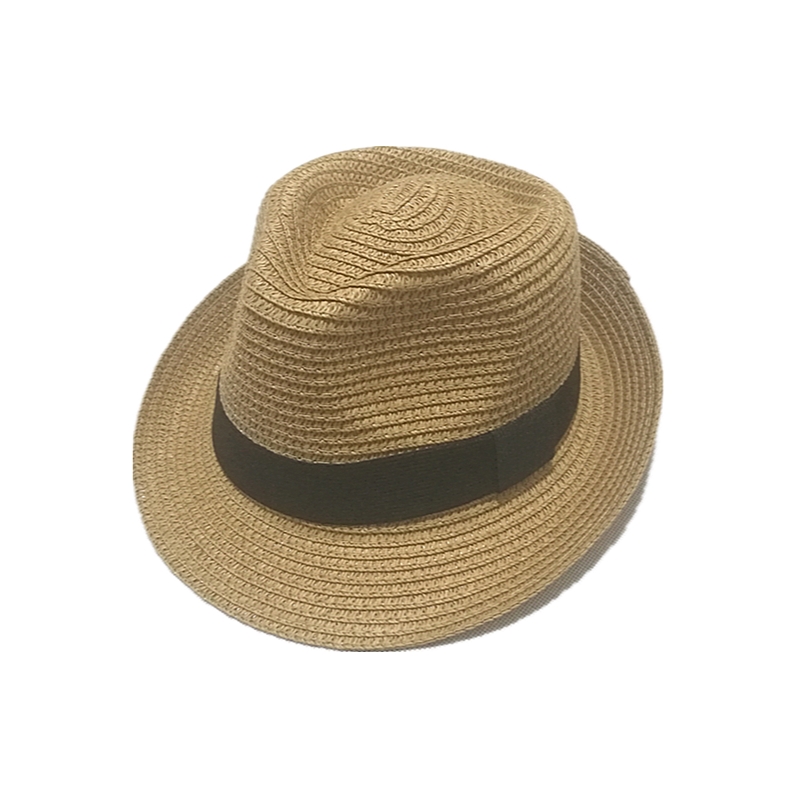 

2020 Retro Straw Fedoras Top Jazz Plaid Hat Spring Summer Bowler Hats Cap Classic Version Hats Casual Beach Hat For Men Women, Khaki