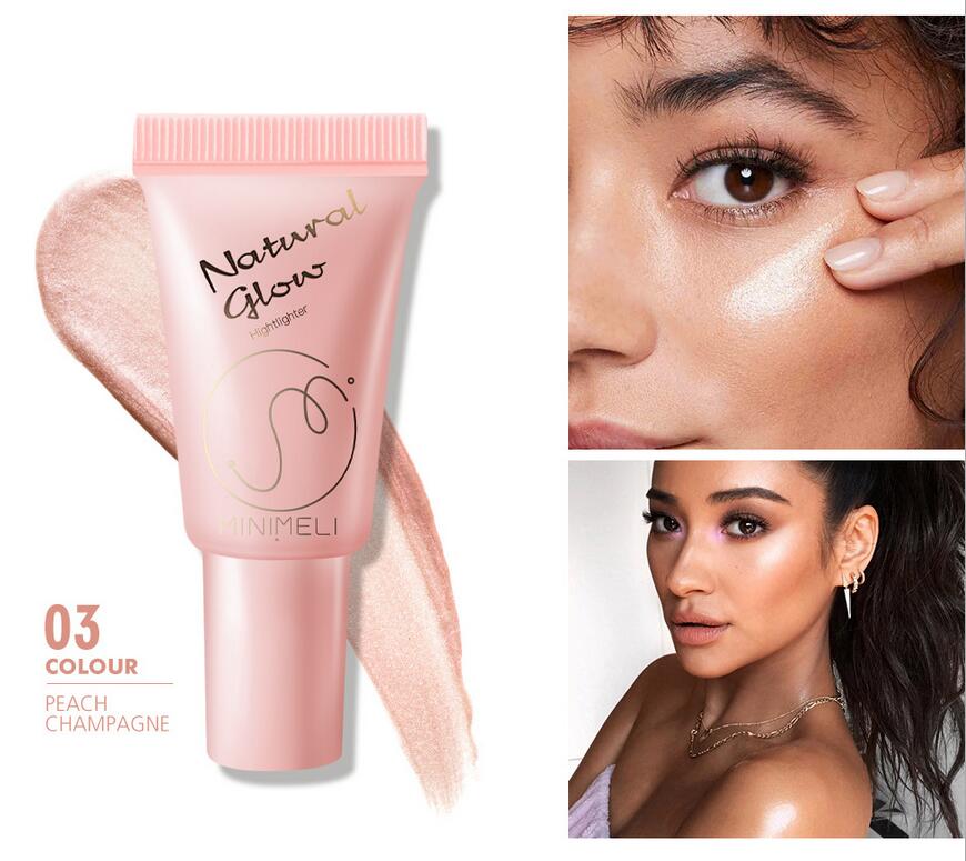 

Highlighter gloss liquid pearlescent fine flash 3D stereo effect brighten skin tone natural 6ml, Color