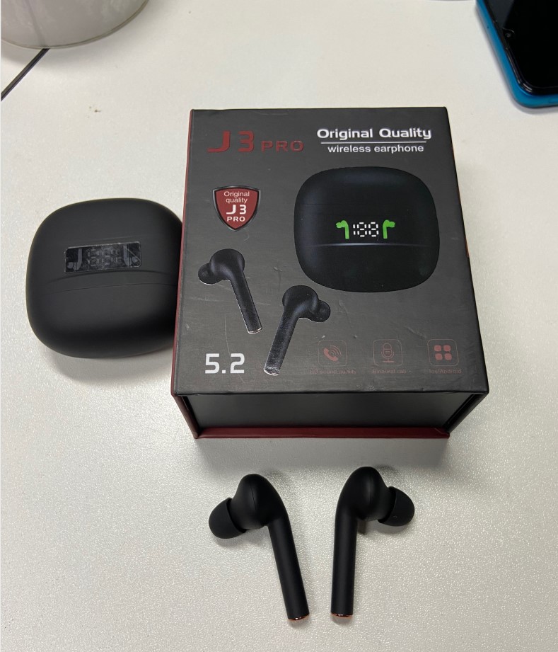 

Drop shipping Hot Sale Bluetooth BT5.0 Mini Bluetooth LED Display Sport TWS J3 Pro LED Display Liquid Earphone For Mobile Phone, White