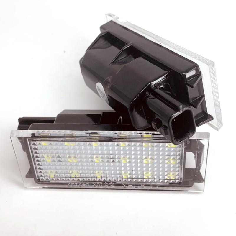 

For Megane 3 for Clio Laguna 2 Twingo Master Vel Satis White color Car LED Number License Plate Light, As pic