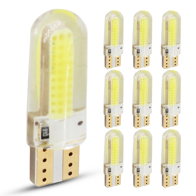 

10PCS T10 Led Canbus Error Free 194 501 W5W SMD COB LED High Power Car Auto Wedge Lights Parking Bulb Lamp DC12V 194 Lights, As pic