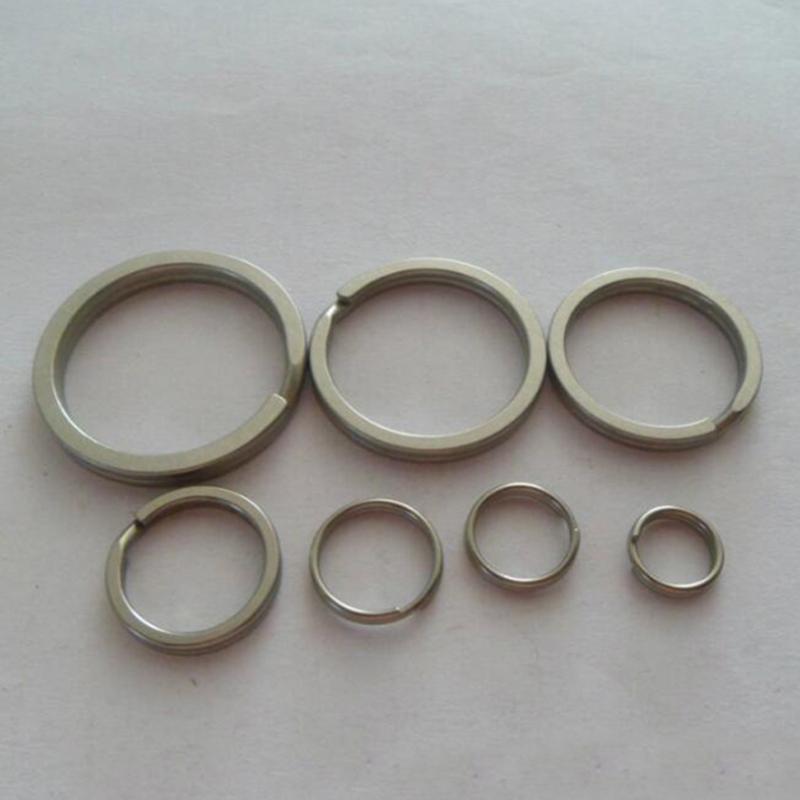 

10PCS Titanium Keyring Ti Metal Split Keychain Key ring Circle Accessories FW136