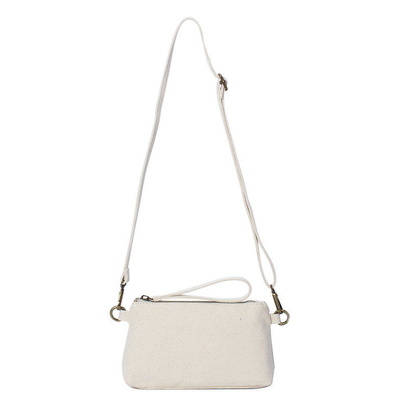 

Canvas handbags new retro simple shoulder messenger bag little girl handbag tide, Beige