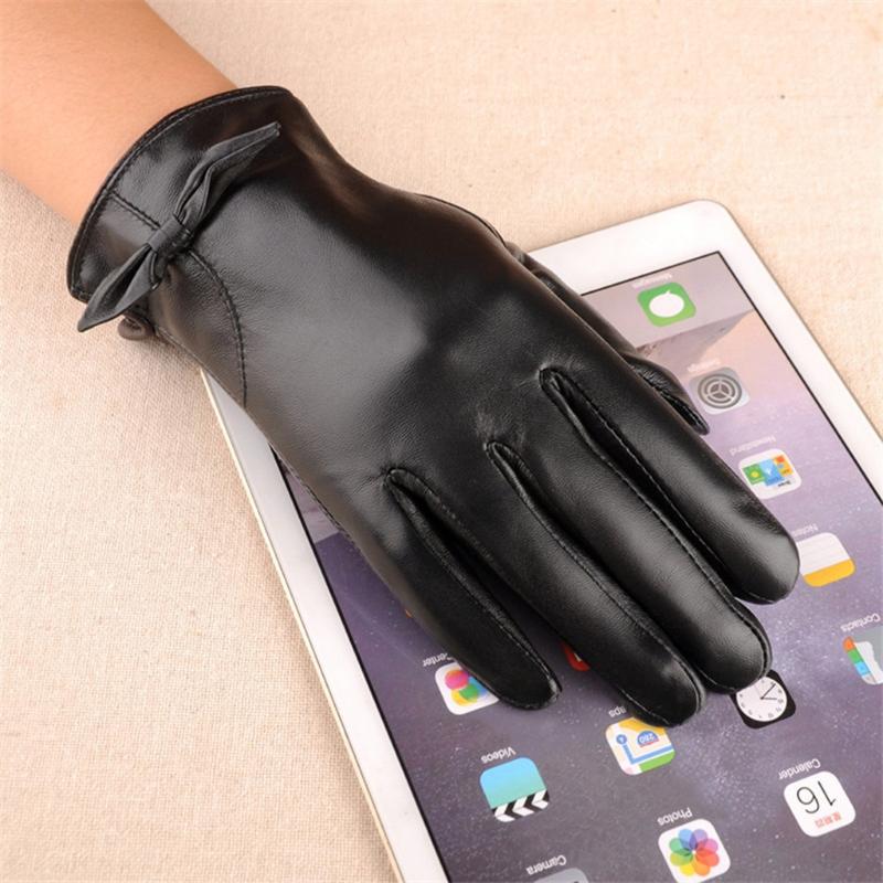 

Fashion Bicycle Riding Gloves Full Finger Luxurious Men Leather Winter Super Warm Gloves Cashmere Hand For Winter