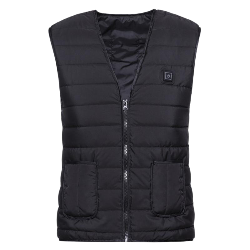 

USB Heating Vest Graphene Carbon Fiber Electric Heated Vest Winter Thermal Outdoor Hiking Unisex, Black