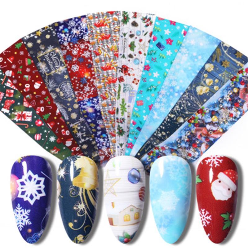 

Christmas Nail Sticker Bronzing Santa Claus Nail Ornament Christmas Decal Art Stickers DIY Art Decoration