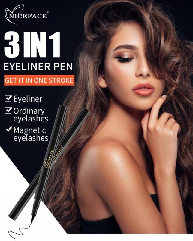 

Eyes Makeup Liquid Eyeliner Waterproof 24 Hours Long-lasting Black Eyeliner Pen High Quality Make Up Eye Liner Pencil TSLM2, As shown