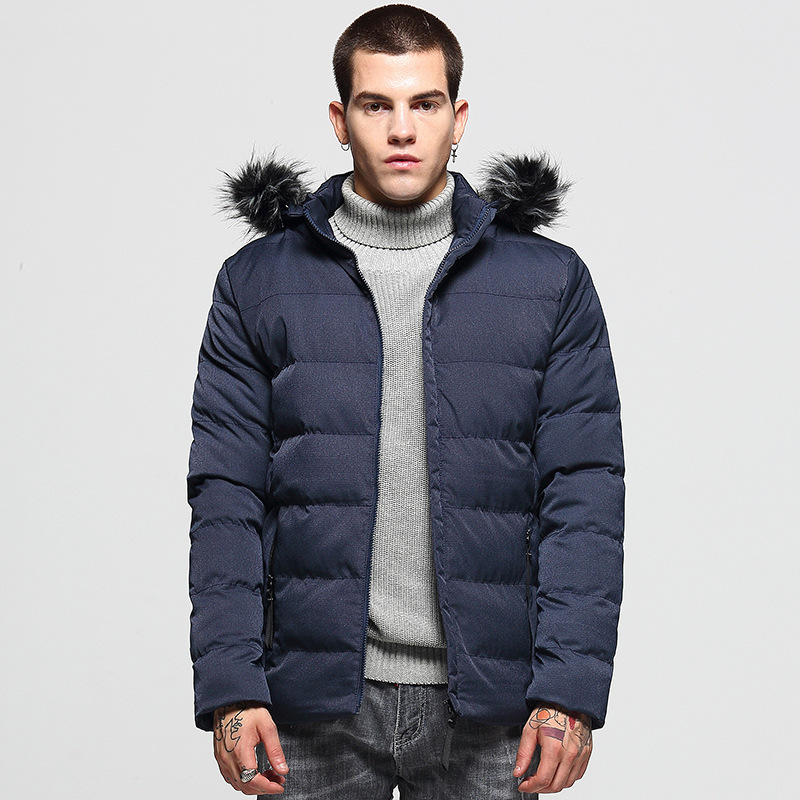 

New 2020 Men Jacket Coats Thicken Warm Winter Jackets Casual Men Parka Hooded Outwear Cotton-padded Jacket, Black