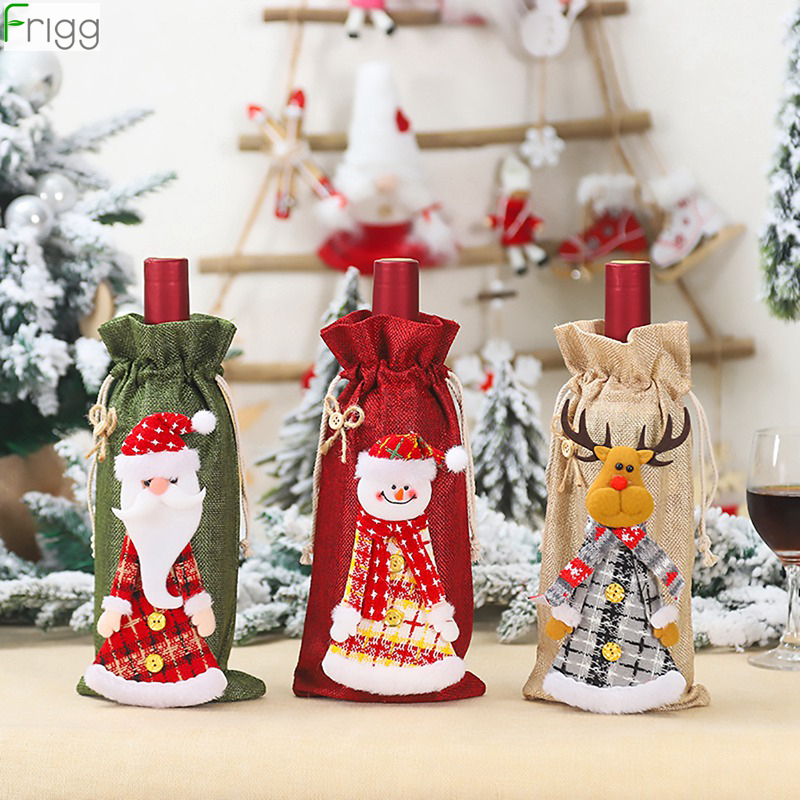 

Merry Christmas Decorations for Home Santa Claus Wine Bottle Cover Snowman Ornaments Xmas Gifts 2020 Navidad Decor New Year 2020