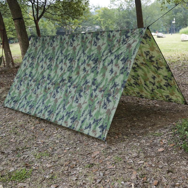 

Outdoor Camping Awning Ultralight Portable Waterproof Camouflage Oversized Sky Screen Beach Tent 300*300 CM Multifunction Tents