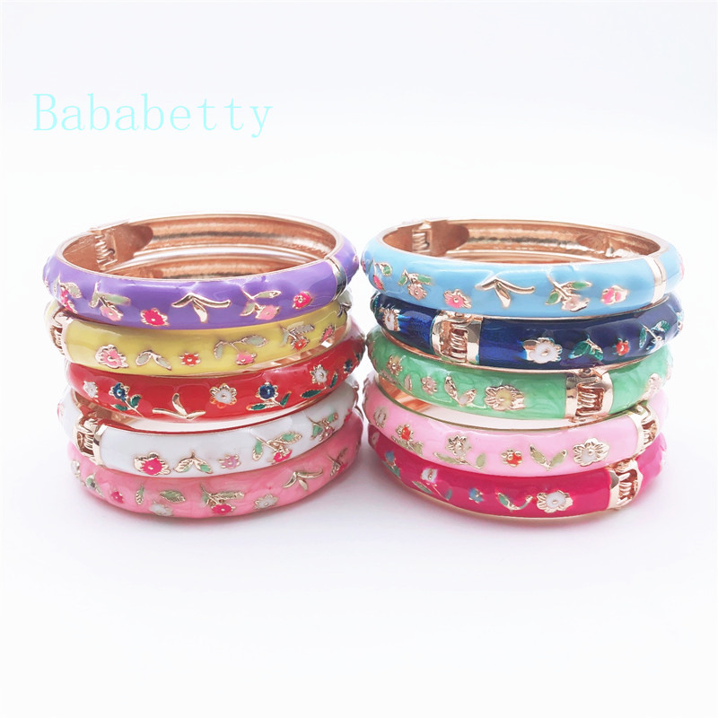 

Wholesale10pcs Cute Chinese Handmade Kids Cloisonne Enamel Bangle