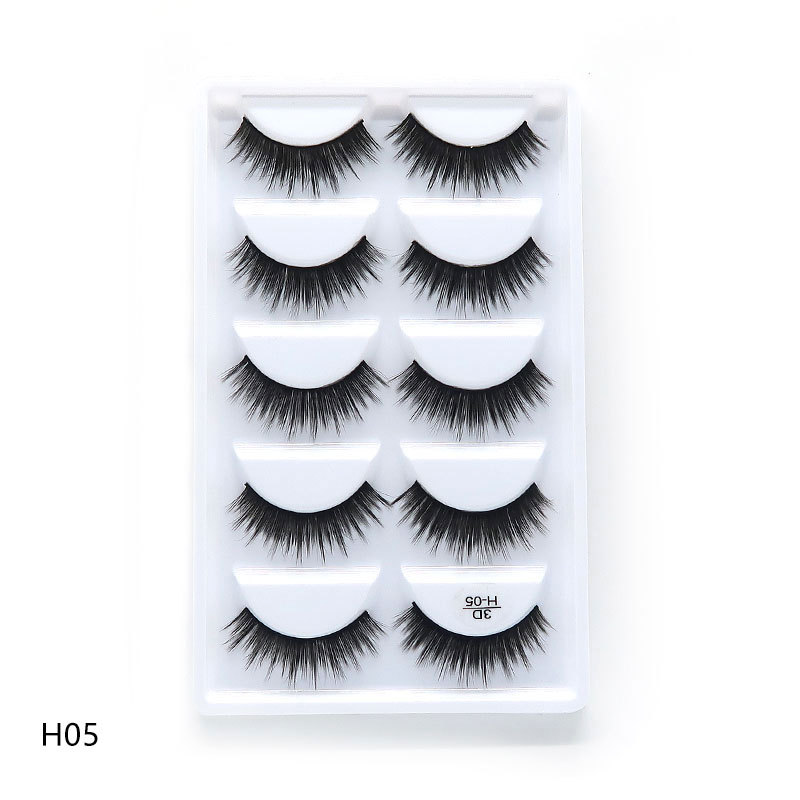 

New 5 Pairs Mink Eyelashes Handmade 3D Mink Lashes Exaggeration Full Strip Lashes Beauty Makeup Essential Tools