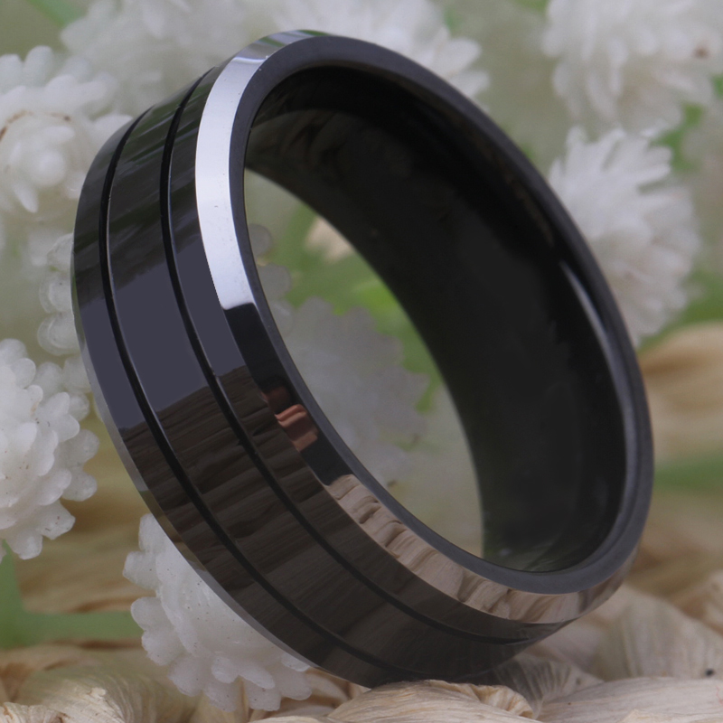 

Wedding Anniversary Gift Ring For Man Women's Ring His Her Promise Men's Bridal Jewelry Anniversary Pure Tungsten