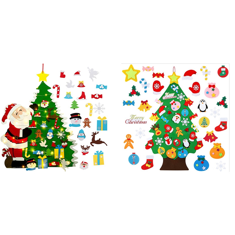 

DIY Felt Christmas Tree Set, Children's Decoration, Christmas Gifts, New Year's Door Wall Hanging Decoration