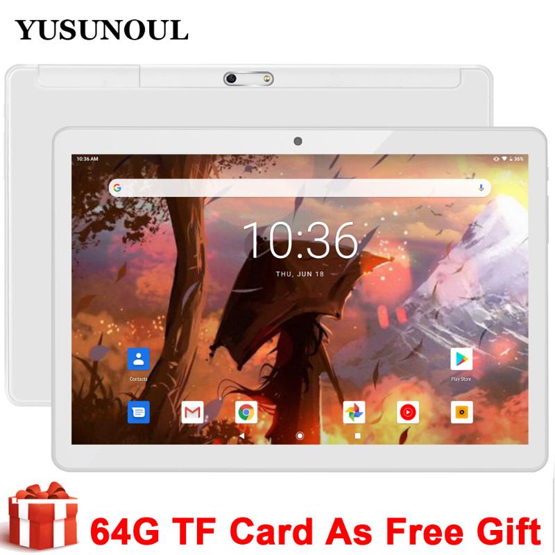 

Hot Play Store Sale Dual Super Glass Google Support 10 inch android 9.0 2.5D TP IPS Screen Phone Call WiFi GPS Tablet 10 10.1, Black
