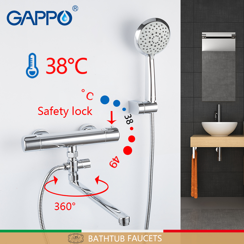 

GAPPO Bathtub Faucets wall thermostat shower set mitigeur baignoire thermostatic mixer shower bathroom bathtub faucets