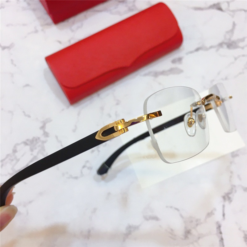 

Mens Designers Eyewear Luxury Designer Eyeglasses Frames Eye Glasses Optical Prescription Frames Wood Temple Squared Shape Lentes 0052, White;black