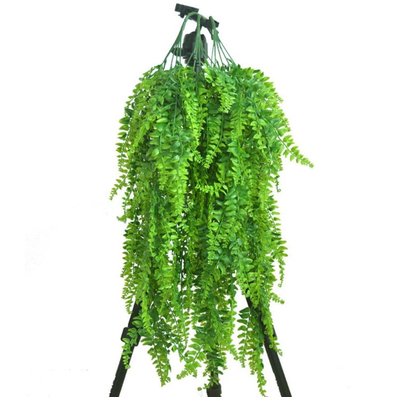 

Artificial Weeping Willow Vine Rattan Hanging Plant Office Home Garden Decor, Green