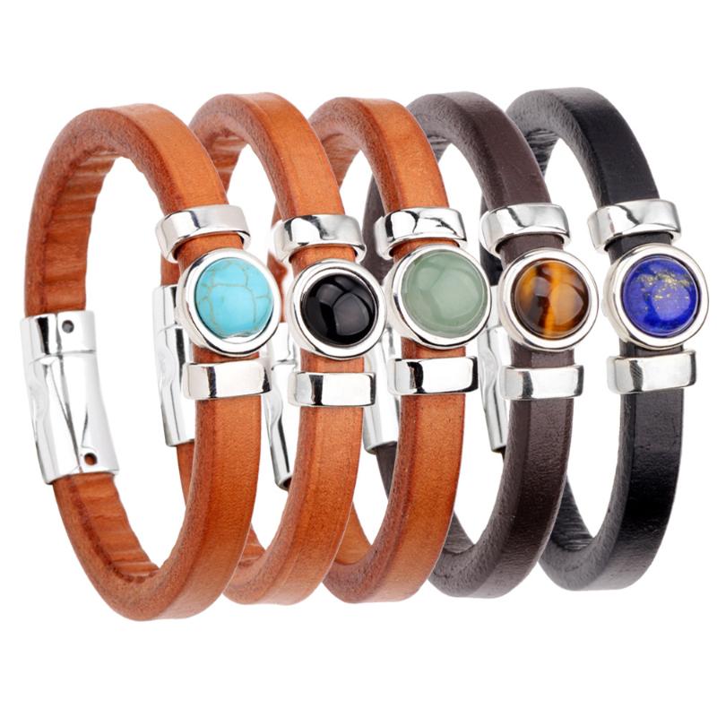 

Jewelry new European and American fashion jewelry bracelet cowhide black alloy bracelet mood charm
