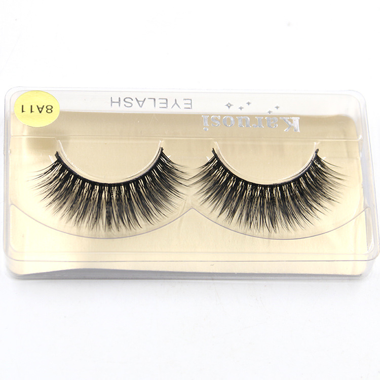 

1 Pair Hand-made Cotton Stalk False Eyelashes Soft Cross Natural Long Eye Lashes Daily Makeup Tools Art Thick Fake Eyelashe