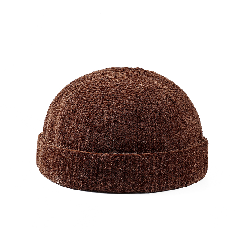 

Solid color plush melon hat