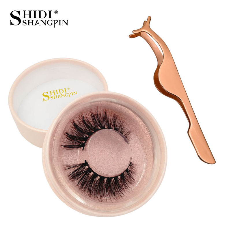 

Natural False Eyelashes Kits Makeup 3d Mink Lashes Eyelash Extension Make Up Strip Eyelashes + Tweezers