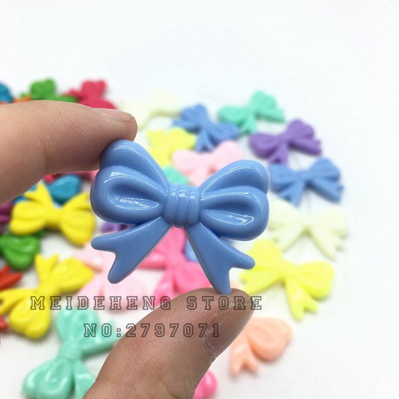 

Acrylic Candy Colorful Butterfly Beads For Jewelry Making bowknot Beads DIY kid Craft Needlework Accessories 29x23mm