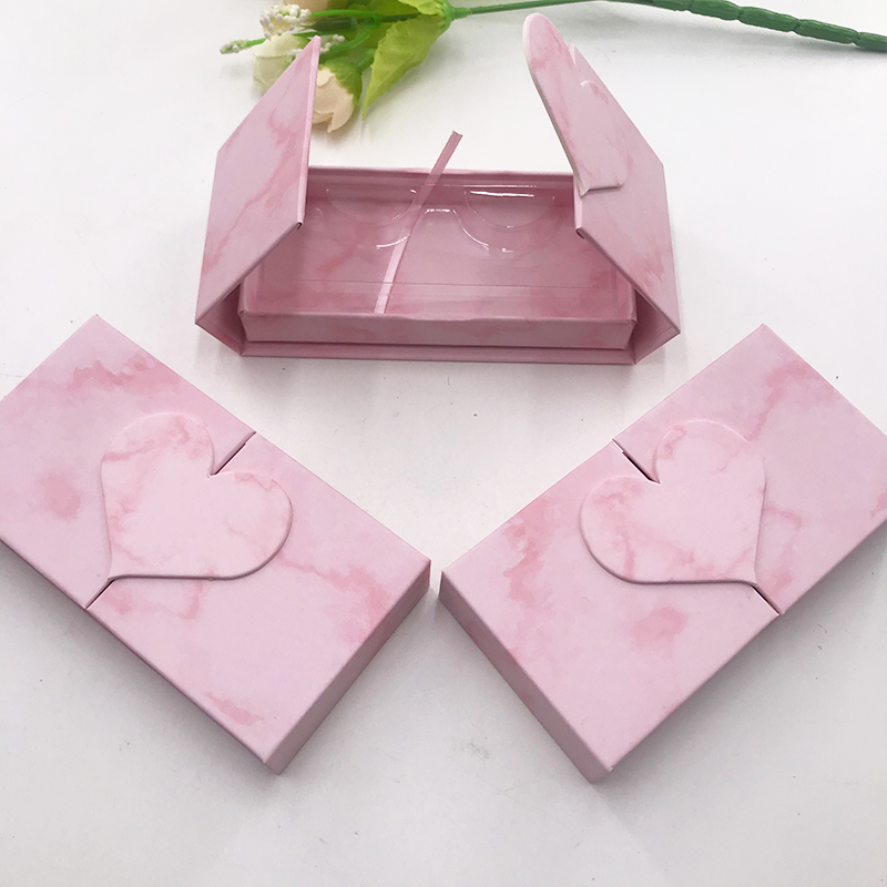 

Marble folio lashes box magnetic packing dramatic pink eyelashes case strip lashes custom logo new style 2021 popular box