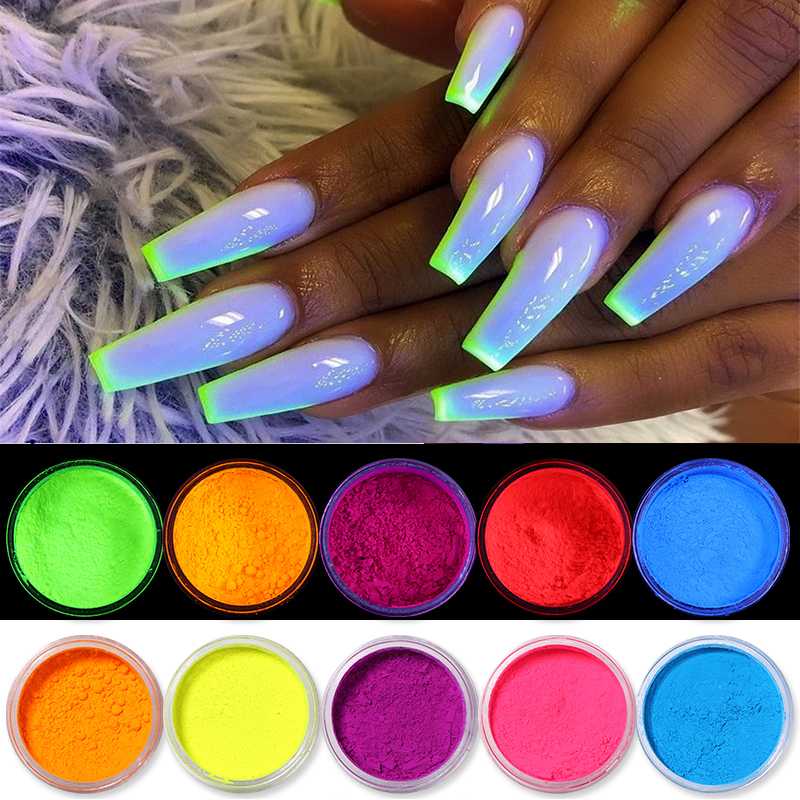 

Bulk Glow In The Dark Powder 10g Longest Lasting Glow In Dark Powder Nail Dust Fluorescent Effect Luminous