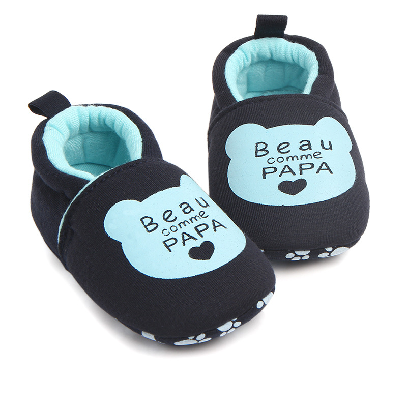 

Lovely Cotton Newborn Baby Shoes Cute Infant Baby Girls Boys First Walkers PAPA MAMAN Soft Shoes Toddler Crib For -18M, Pink