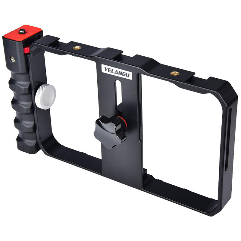 

YELANGU Pro Smartphone Video Rig Filmmaking Case Phone Video Stabilizer Grip Mount for Xs Max XR Plus Huawei