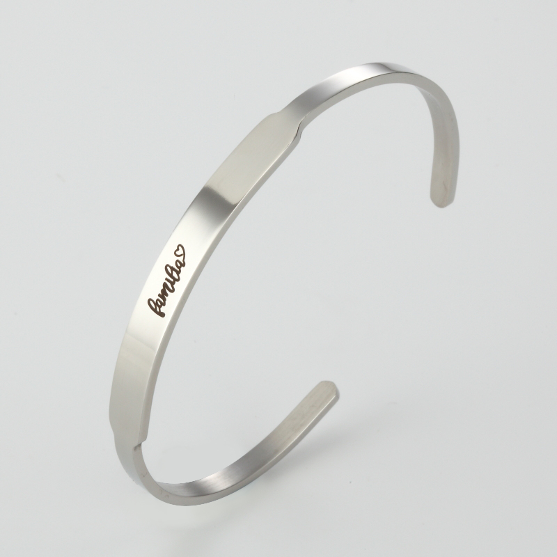 

2pcs 316L Stainless Steel Bangle Engraved Positive Inspirational Quote Cuff Bracelets Mantra Bracelets Bangles for Women Gift