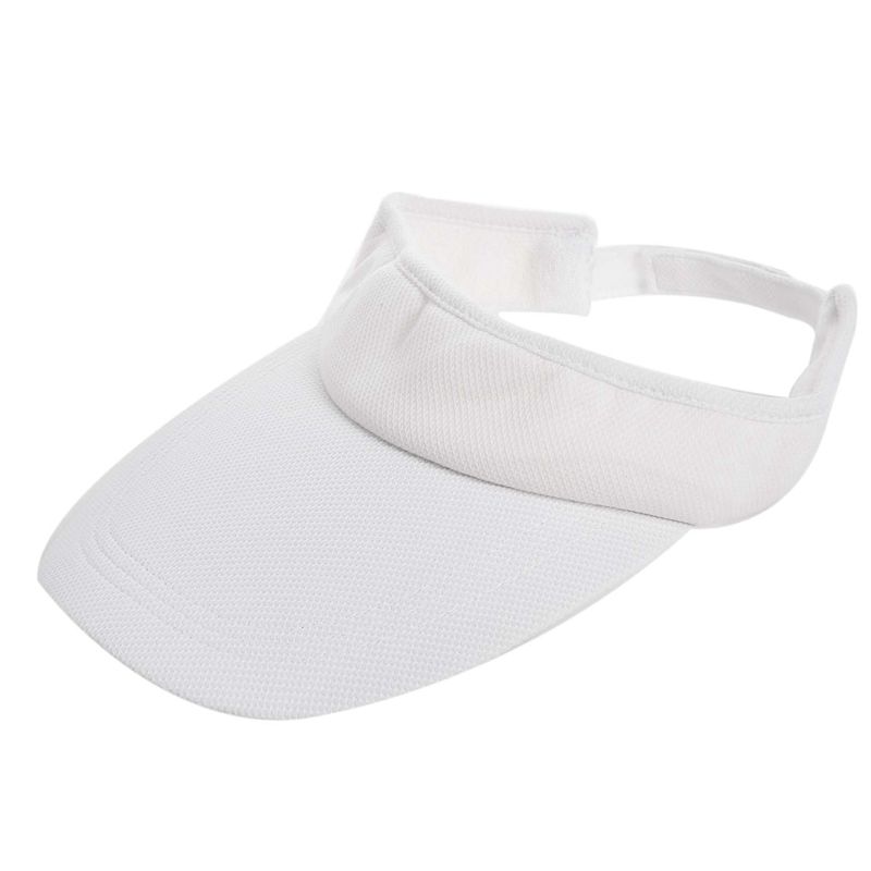 

Men Women Sun Visor Cotton Sports Golf Tennis Headband Adjustable Cap Hat, White