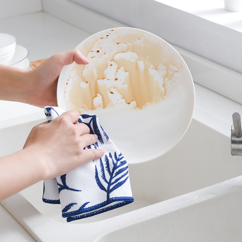 

Anti-grease Wiping Rags Kitchen Efficient Super Absorbent Microfiber Cleaning Cloth Home Washing Dish Kitchen Cleaning Towel