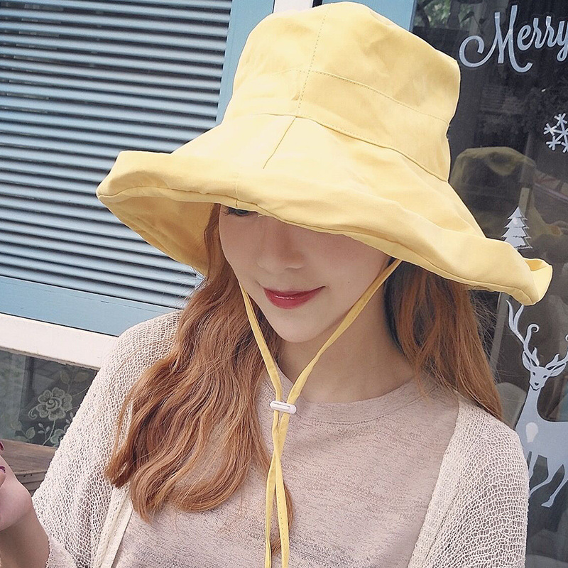 

Japanese UV Protection Sun Hat Sunbonnet Women's Cloth Hat Big Brim Sun Summer Protection Fisherman, Black