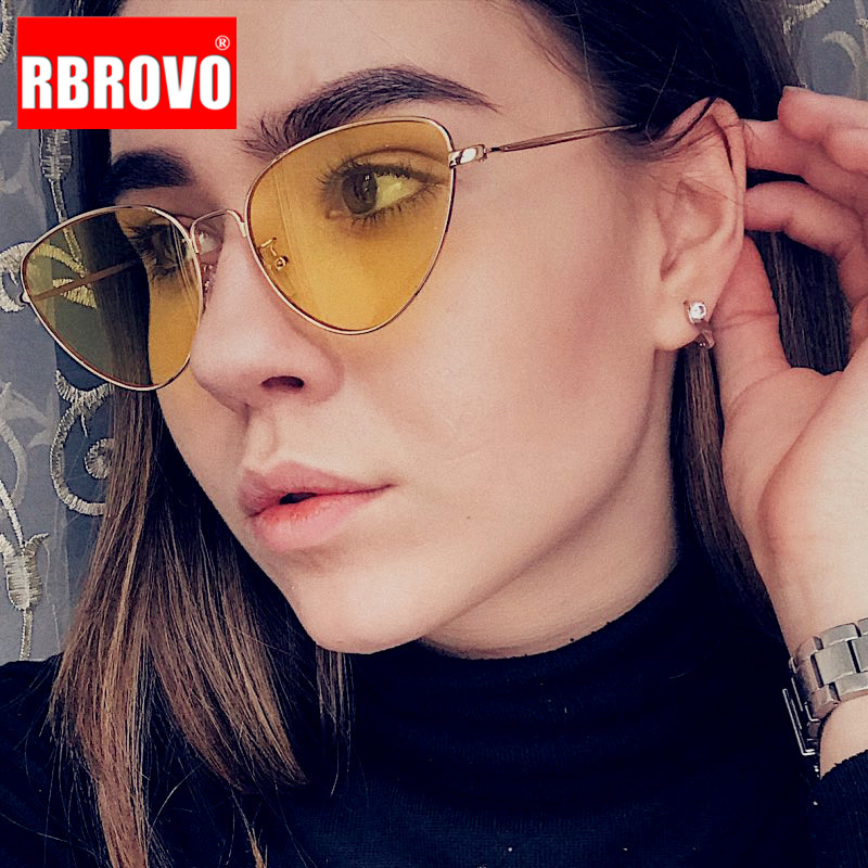 

RBROVO 2020 Cat Eye Sunglasses Women Brand Designer Sun Glasses Women Vintage Eyeglasses For Women/Men Feminino