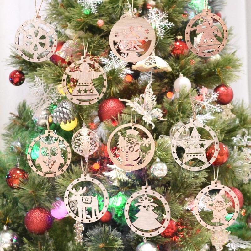 

3pcs Retro Nordic Style Christmas Tree Angel Elk Santa Claus Hanging Ornaments Display Party Decoration Kids Toy