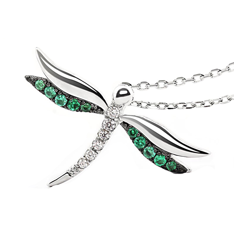 

Fashion exquisite colorful two-color dragonfly flying necklace banquet wild temperament student couple necklace