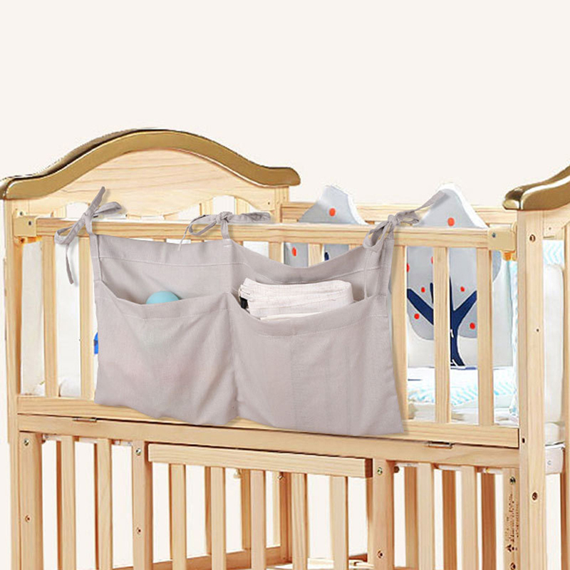 

Infant Multi-Function Storage Bag Newborn Baby Crib Hanging Bag Baby Diaper Organizer Toy Diaper Pocket Bedding Set, Blue
