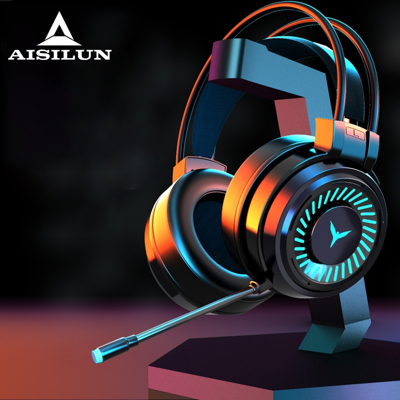 

Gamer 7.1 Virtual Gaming Headsets Surround Sound USB 3.5mm Noise Cancelling Headphones for PC Games pro audio