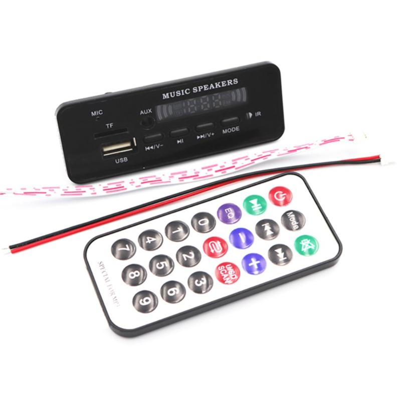 

Recording Car USB V5.0 Hands-free MP3 Player Integrated 5v 12V MP3 Decoder Board Module Remote Control