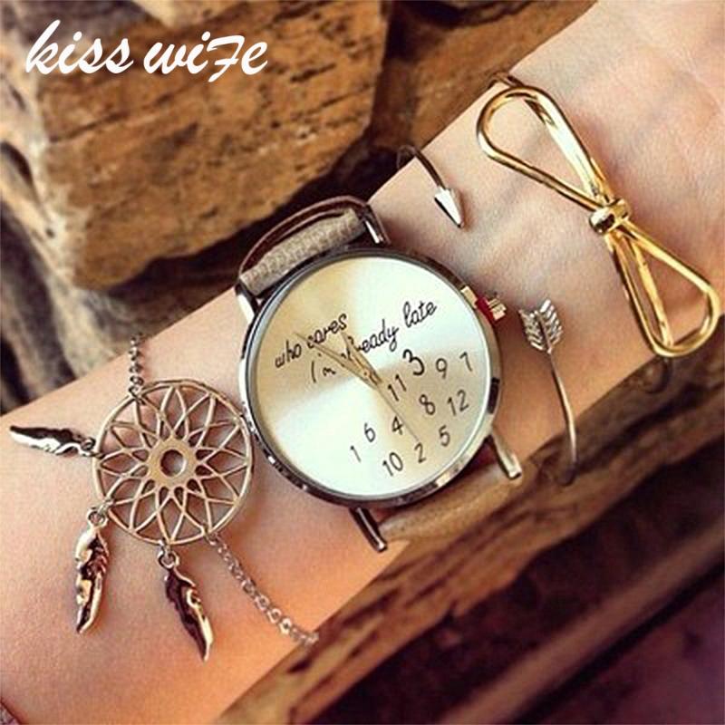 

KISSWIFE 3Pcs/Set Boho Dream Net Pendant Bow Knot Arrow Tassel Adjustable Opening Bangle Set Women Fashion Jewelry