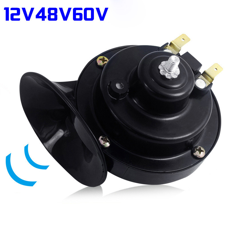 

12V 48V 60V Black Electric Snail Horn Air Horn Universal Snail Air Motorcycle Siren Loud Waterproof For Motorbike Scooter car