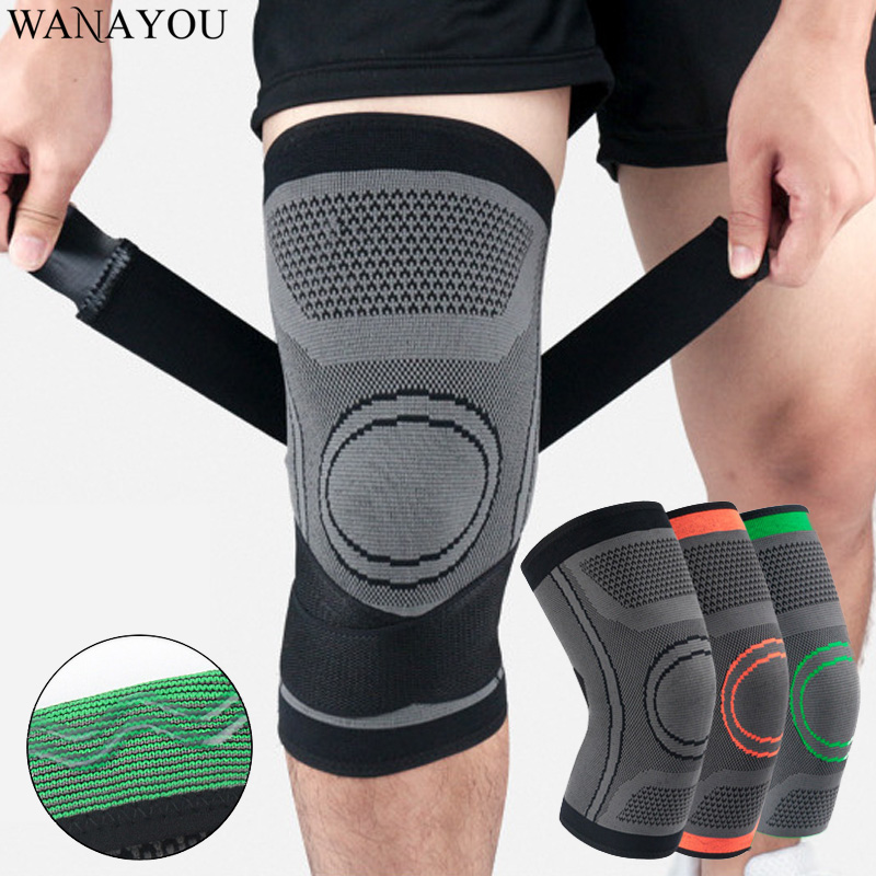 

WANAYOU 1PCS Sports Knee Pad,Pressure Football Mountaineering Fitness Bandage Knee Brace,Tennis Basketball Protective Gear, Basic green