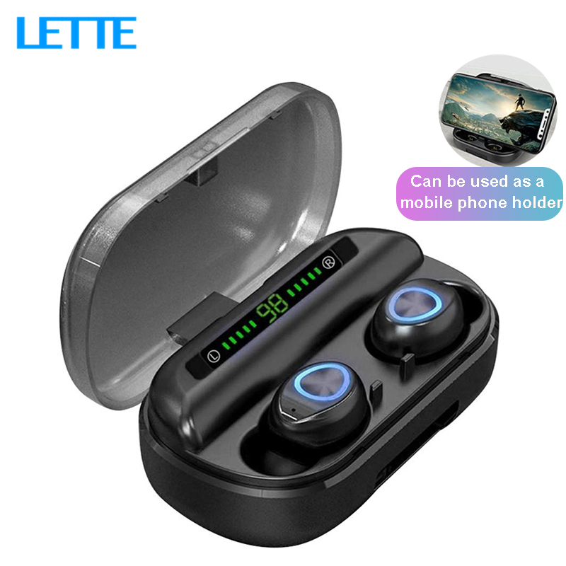 

V10 Bluetooth 5.0 Wireless Sport Waterproof 9D Hifi Stereo Earbuds With Microphone 2000mAh Charging Box