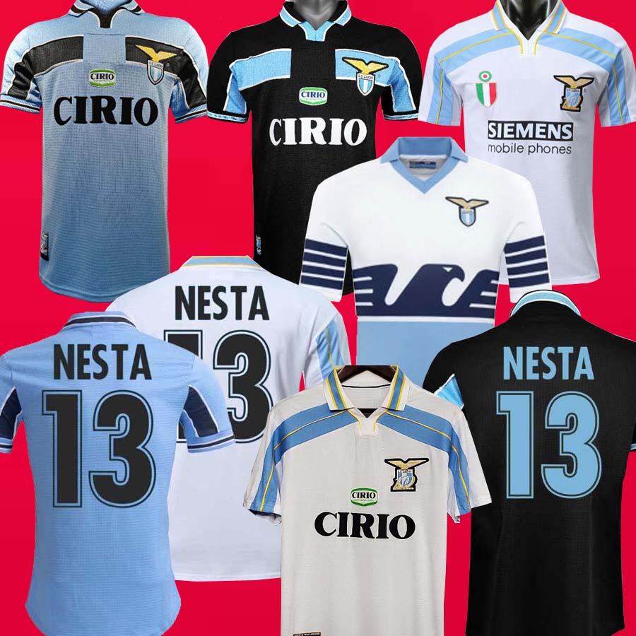 

1999 2000 2001 LAZIO Jersey KLOSE 11 Retro SERGEJ 115 Commemorative Edition 2014 2015 Soccer jersey NESTA 13 Home maglietta da calciatore, 99-00 home man