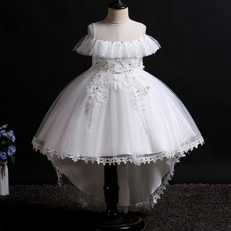 

Girl Dress Elegant Lace Children Kids Princess Party Dresses For Girls Birthday Outfits Dresses Girls Evening Party Formal Wear, As picture